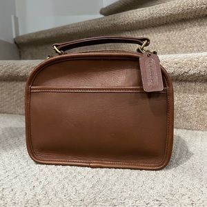 Vintage Coach Lunchbox zip bag British Tan 9991 made in USA No strap